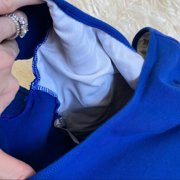 Bloch Royal Blue Short Sleeve Dance Leotard - Picture 7 of 8